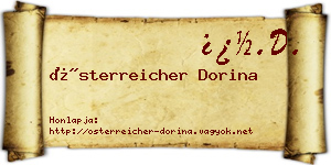 Österreicher Dorina névjegykártya