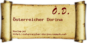 Österreicher Dorina névjegykártya