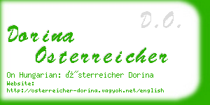 dorina osterreicher business card